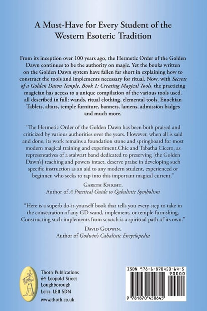 Secrets of a Golden Dawn Temple: Book I: Creating Magical Tools: Bk. 1 Paperback - Luxe Regalia