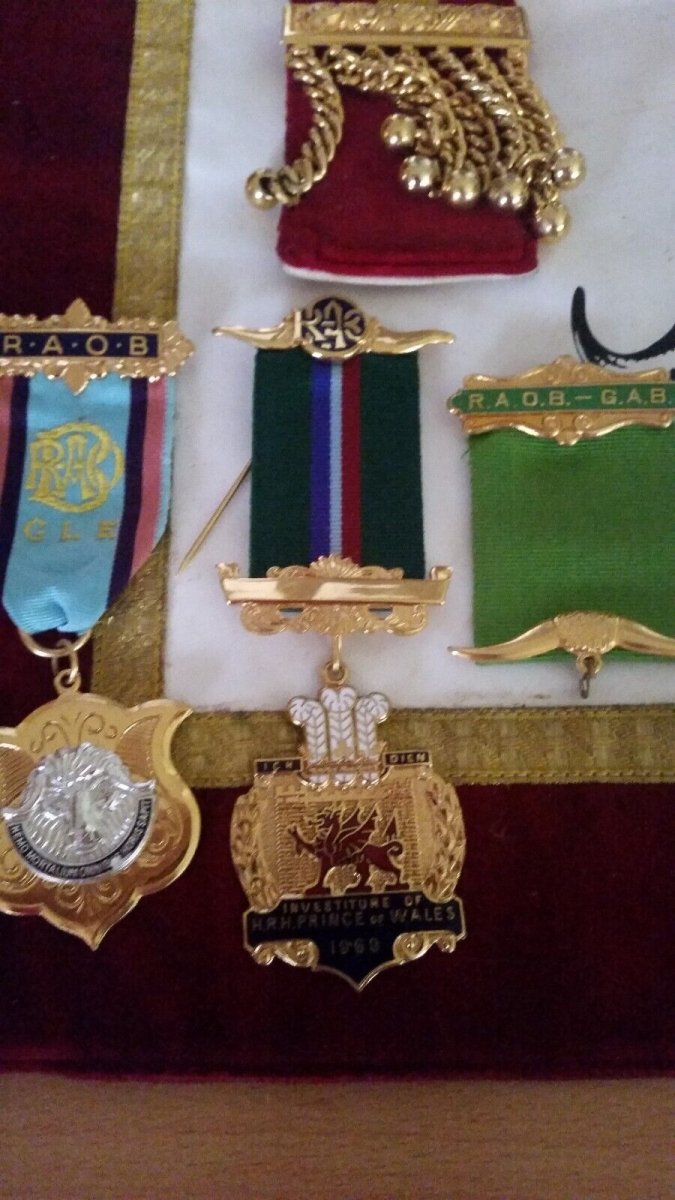 The Endangered Royal Antidiluvian Order Of The Buffalo Apron Arm Cuffs And Sash - Luxe Regalia