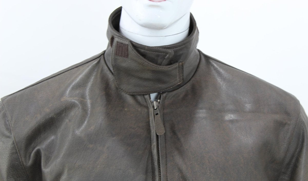Vintage Air Force Style Leather Bomber Jacket – Distressed Brown, Classic Fit - Luxe Regalia
