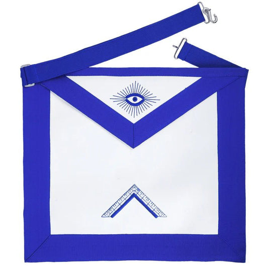 Worshipful Master Blue Lodge Officer Apron - Royal Blue - Luxe Regalia