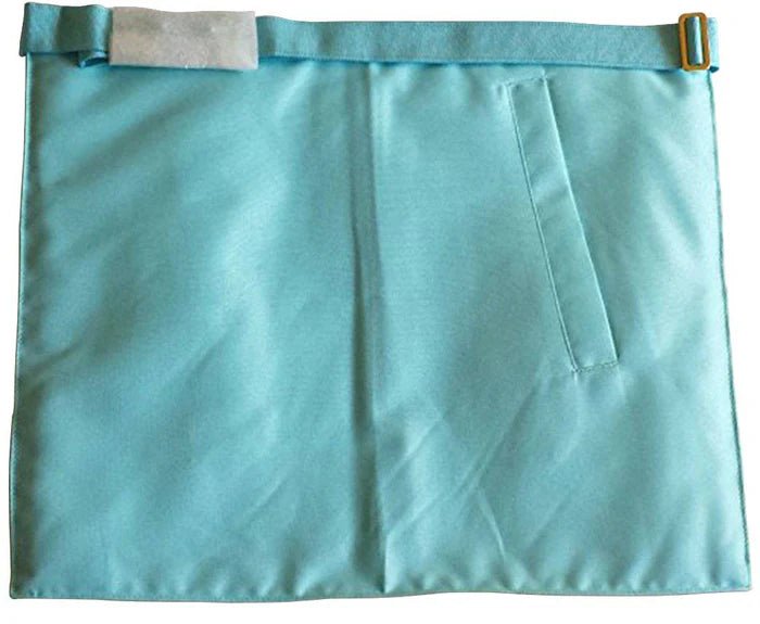 Worshipful Master Past Master Blue Lodge Canada Regulation Apron - Sky Blue Moire - Luxe Regalia