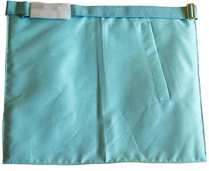 Worshipful Master Past Master Blue Lodge Canada Regulation Apron - Sky Blue Moire - Luxe Regalia