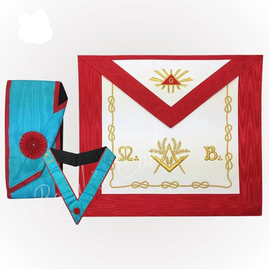 Worshipful Master Scottish Rite Regalia Set – Moiré Apron and Sash - Luxe Regalia